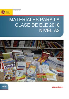 Materiales para la clase de ELE 2010. Nivel A2