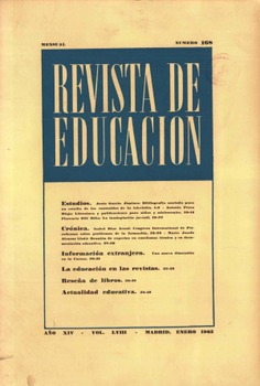 Revista de educación nº 168
