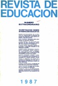 Revista de educación nº extraordinario año 1987. Investigación sobre integración educativa