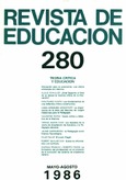 Revista de educación nº 280. Teoría crítica y educación