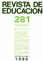 Revista de educación nº 281. Historia de la infancia y de la juventud