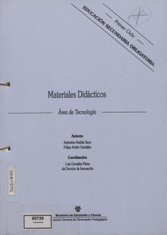 Materiales didácticos. Área de tecnología. Primer ciclo. Educación secundaria obligatoria