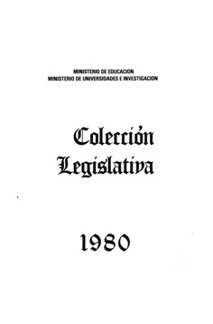 Colección legislativa año 1980