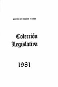 Colección legislativa año 1981