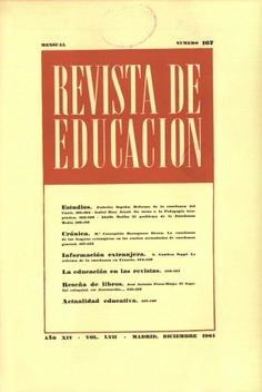 Revista de educación nº 167 Revista de educación nº 167