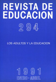 Revista de educación nº 294. Los adultos y la educación