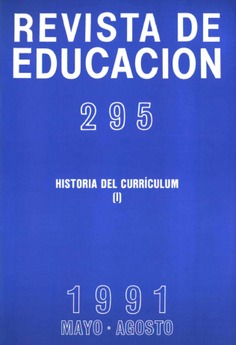 Revista de educación nº 295. Historia del curriculum (I)