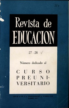 Revista de educación nº 27-28