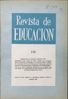 Revista de educación nº 112