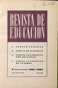 Revista de educación. Índice 1961-1962