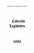 Colección legislativa año 1986