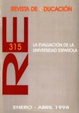 Revista de educación nº 315. La evaluación de la universidad española