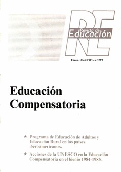 Revista de educación nº 272. Educación compensatoria
