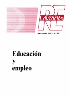 Revista de educación nº 267. Educación y empleo