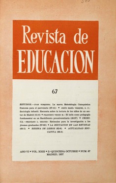 Revista de educación nº 67