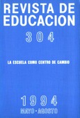 Revista de educación nº 304. La escuela como centro de cambio