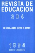 Revista de educación nº 304. La escuela como centro de cambio