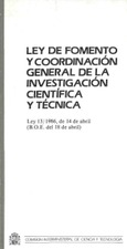 Ley de fomento y coordinación general de la investigación científica y técnica