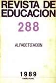 Revista de educación nº 288. Alfabetización