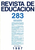 Revista de educación nº 283. Crisis económica. Crisis educativa