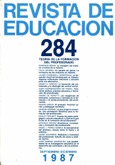 Revista de educación nº 284. Teoría de la formación del profesorado
