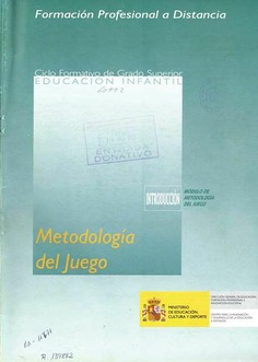 Formación profesional a distancia. Metodología del juego. Ciclo formativo de grado superior. Educación infantil