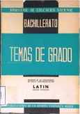 Temas de exámenes de grado superior de Bachillerato, latín 1959
