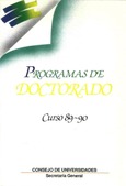 Programas de doctorado. Curso 89-90