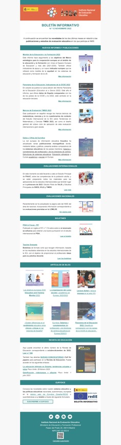 Boletín Informativo INEE Nº.12 noviembre 2022