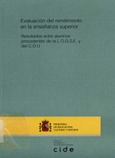 Evaluación del rendimiento en la enseñanza superior. Resultados entre alumnos procedentes de la LOGSE y de COU