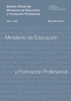 Boletín Oficial del Ministerio de Educación y Formación Profesional año 2019. Actos Administrativos. Números del 1 al 4
