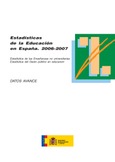 Estadísticas de la educación en España. 2006-2007