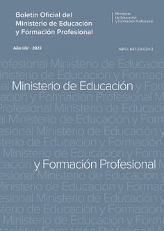 Boletín Oficial del Ministerio de Educación y Formación Profesional. Año 2023. Actos Administrativos. Números del 1 al 4