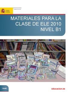 Materiales para la clase de ELE 2010. Nivel B1
