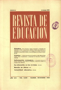 Revista de educación nº 185