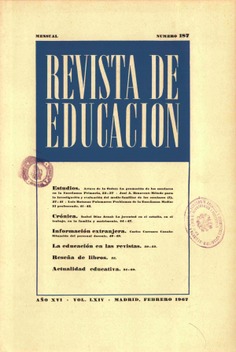 Revista de educación nº 187