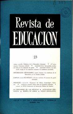 Revista de educación nº 23