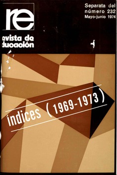 Revista de educación nº 232 Separata índices 1969-1973