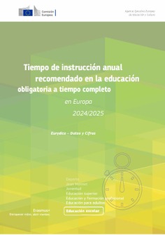 Tiempo de instrucción anual recomendado en la educación obligatoria a tiempo completo en Europa 2024/25