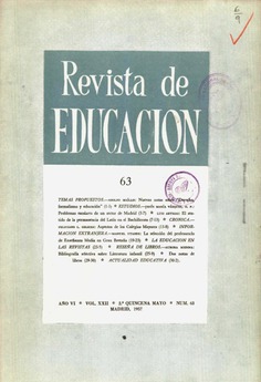 Revista de educación nº 63