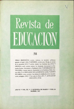 Revista de educación nº 58