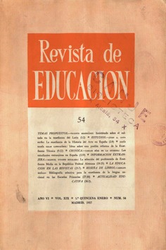 Revista de educación nº 54