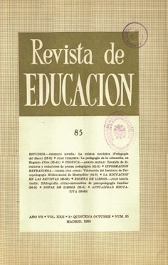 Revista de educación nº 85