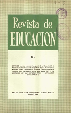 Revista de educación nº 83