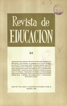 Revista de educación nº 84