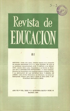 Revista de educación nº 81