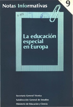 Notas Informativas nº 9. La educación especial en Europa