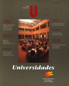 Universidades nº 1 julio-agosto 1992. Boletín informativo del Consejo de Universidades