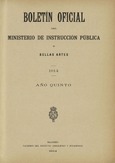 Boletín Oficial del Ministerio de Instrucción Pública y Bellas Artes. Año 1914