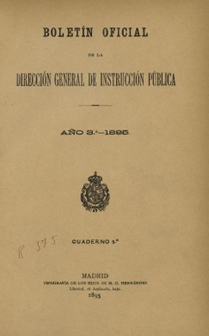Boletín Oficial de la Dirección General de Instrucción Pública. 1895